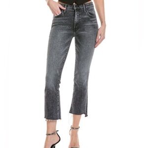 Mother The Insider Crop Step Fray Jeans in Train Stops Mineral Wash Size 27